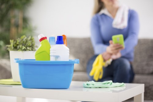 Local transfer station handling recyclable cleaning materials